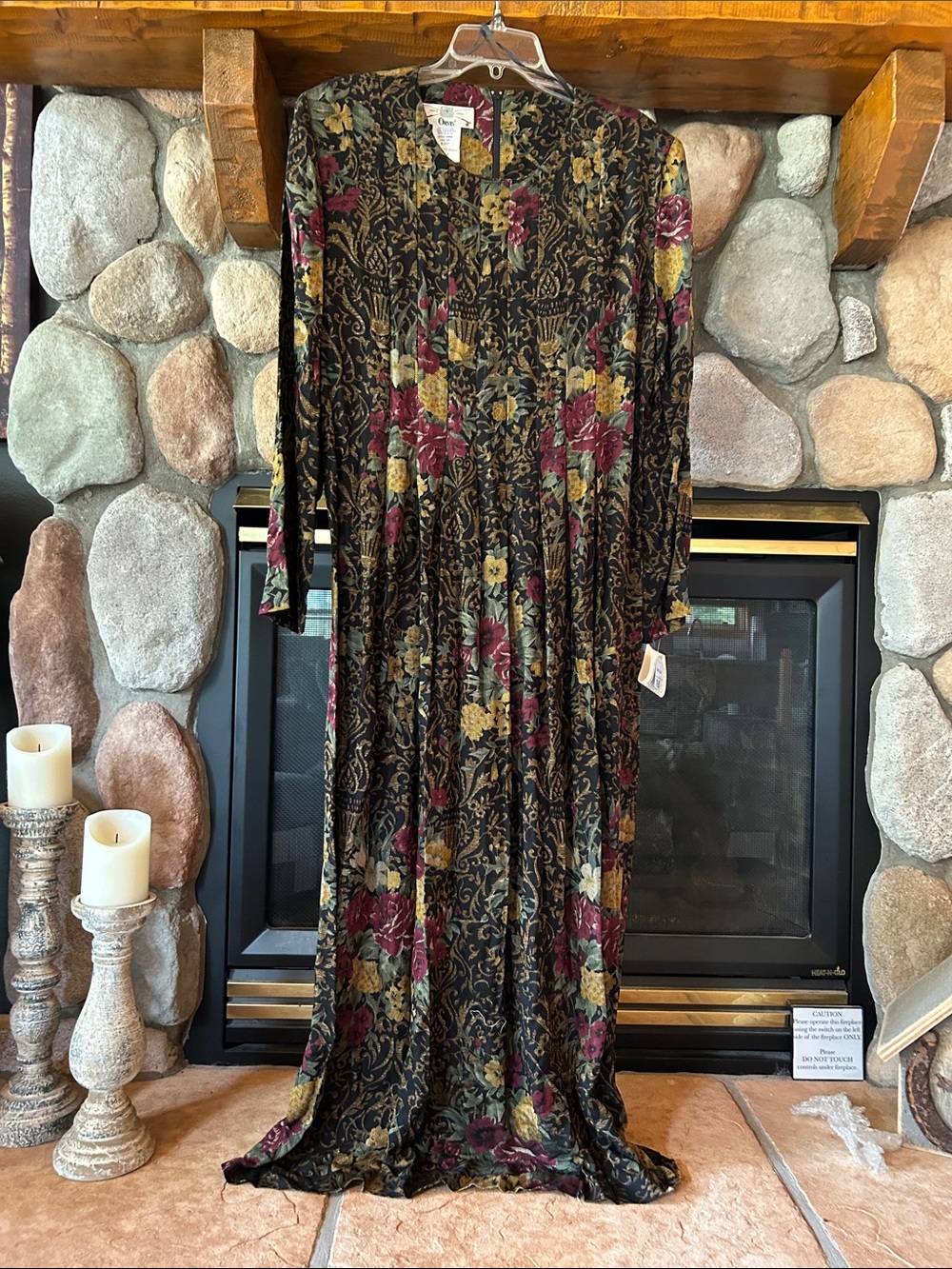 Orvis by Jessica Howard Vintage Floral Maxi Dress, Size 16, Old Stock with Tags